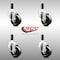 Service Caster 3 Inch 316SS Soft Rubber Wheel Swivel 7/8 Inch Expanding Stem Caster Set SCC SCC-SS316EX20S314-SRS-78-4 - alternate 1
